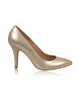Pantofi stiletto piele auriu N7 - orice  culoare