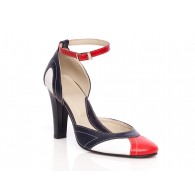 Pantofi dama piele P30 Bleumarin/Rosu - orice culoare