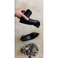 Pantof Piele box negru  Confort Chic V56 -pe stoc