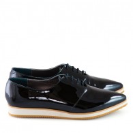 Pantofi Oxford Lac Negru D2 - orice culoare