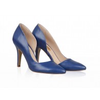 Pantofi Piele Stiletto Fancy Albastru N30 - orice culoare