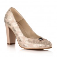 Pantofi Dama Piele Auriu Model V15 - Orice Culoare