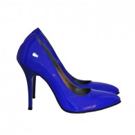 Pantofi Dama Piele Stiletto Albastru Electric D12 - orice culoare