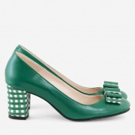 Pantofi Piele Verde Office Fundita D20 - orice culoare
