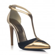 Pantofi Dama Piele Stiletto Gold C21 - orice culoare