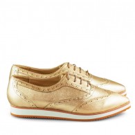 Pantofi Oxford Piele Auriu Combi D1 - orice culoare