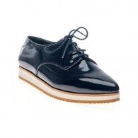 Pantofi piele Oxford Varf ascutit Bleumarin V4 - orice culoare