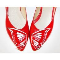 Pantofi Pictati Manual Red Butterfly - Orice culoare