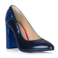 Pantofi Dama Piele Albastru Boem T14 - Orice Culoare