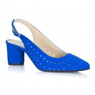 Pantofi Piele Albastru Electric Confort V55 -  orice culoare