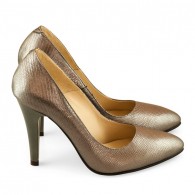 Pantofi Dama Stiletto Piele Bronz D17- orice culoare