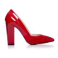 Pantofi Stiletto Toc Gros V1 Rosu  - orice culoare