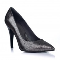 Pantofi Stiletto Piele Argintiu Inchis V7 - orice culoare