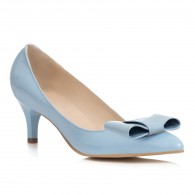 Pantofi Mini Stiletto Funda Piele Bleu C62- orice culoare