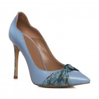 Pantofi Stiletto Piele Bleu Decupat Maelle L45 - orice culoare