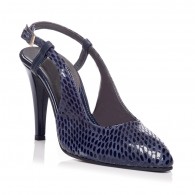 Pantofi Stiletto decupat piele Bleumarin V5  - orice culoare