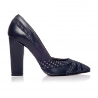 Pantofi Stiletto Toc Gros V1 Bleumarin  - orice culoare
