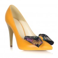 Pantofi Stiletto Piele Galben Funda Multicolora L33 - orice culoare