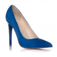 Pantofi Stiletto Piele Intoarsa Albastru C1  - orice culoare