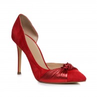 Pantofi Stiletto Piele Intoarsa Rosu Maelle L45 - orice culoare