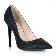 Pantofi Stiletto Piele Sarpe Negru S11 - orice culoare