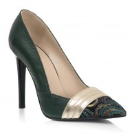 Pantofi Stiletto Piele Verde Amelia S8  - orice culoare