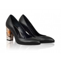 Pantofi Stiletto Toc Gros Negru N12 - orice culoare