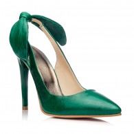 Pantofi Stiletto Decupat Piele Verde C20 - orice culoare