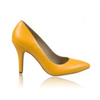 Pantofi stiletto piele galben N7 - orice  culoare
