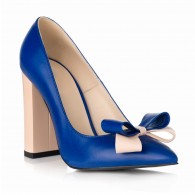 Pantofi Stiletto Toc Gros Albastru S1 - orice culoare