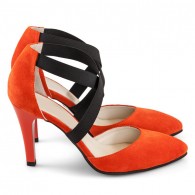 Pantofi Dama Piele Orange Haze D20 - orice culoare