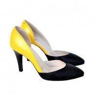 Pantofi Dama Piele Stiletto Galben D14 - orice culoare