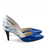 Pantofi Stiletto Piele Albastru Jasmine - orice culoare