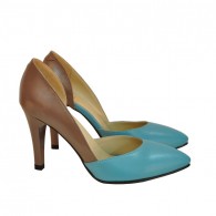Pantofi Dama Piele Stiletto Albastru D14 - orice culoare