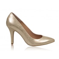 Pantofi stiletto piele auriu N7 - orice  culoare