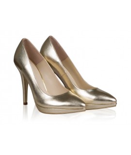 Pantofi Piele Stiletto Platforma Auriu N24 - orice culoare