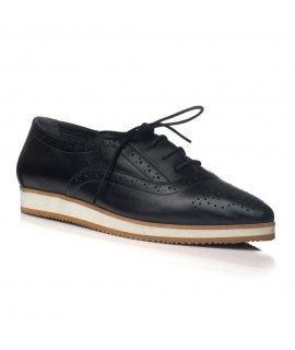 Pantofi piele Oxford Varf ascutit Negru V2  - orice culoare