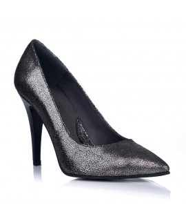 Pantofi Stiletto Piele Argintiu Inchis V7 - orice culoare