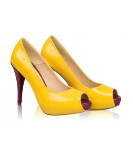 Pantofi dama piele Model N 11  Galbeni - disponibili pe orice culoare
