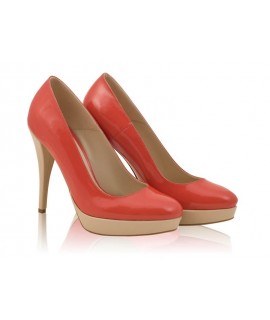 Pantofi dama piele Model N 20   Corai- disponibili pe orice culoare