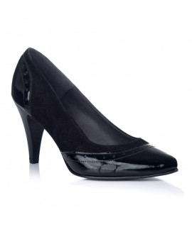 Pantofi Stiletto Piele Negru Toc Mic V32 - orice culoare