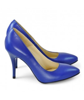 Pantofi Stiletto Piele Albastru D24 - orice culoare