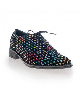 Pantofi Oxford Multicolor Negru V8 - Orice culoare