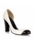 Pantofi dama piele alb negru decupat L25 - orice culoare